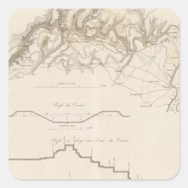 Morris Canal Square Sticker (Front)