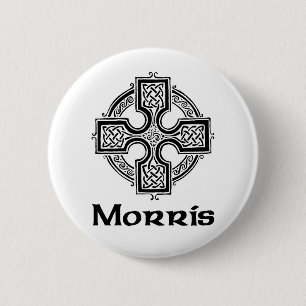Morris Celtic Cross 2 Inch Round Button