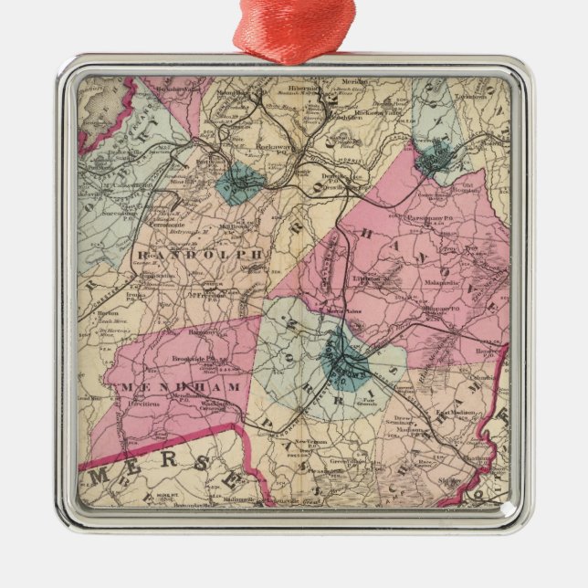 Morris County, NJ Metal Ornament (Front)