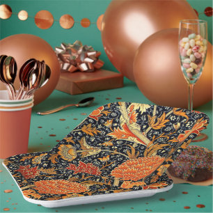 Morris - Cray, colourful floral pattern Paper Plat Paper Plate
