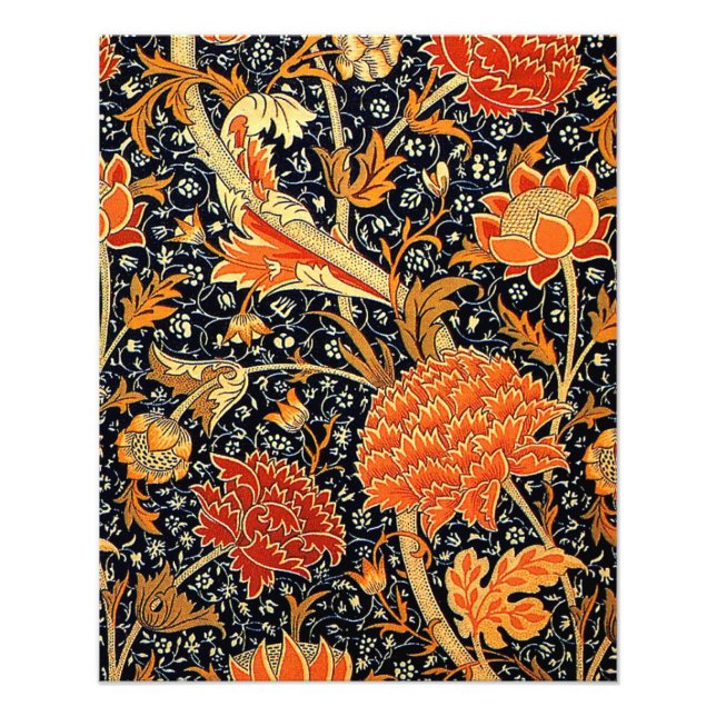 Morris - Cray, colourful floral pattern Photo Print (Front)