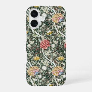 Morris Cray Vintage Blossom Floral Design Green iPhone 16 Case