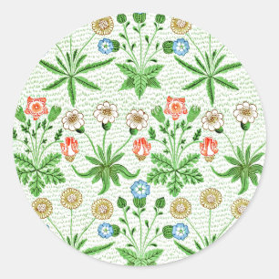 Morris - Daisy by William Morris Classic Round Sticker
