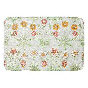 Morris Daisy, Classic Victorian Floral Pattern Bath Mat