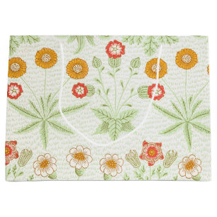 Morris Daisy, Classic Victorian Floral Pattern Large Gift Bag