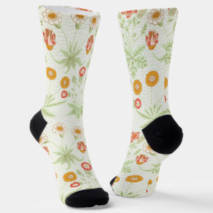 Morris Daisy, Classic Victorian Floral Pattern Socks