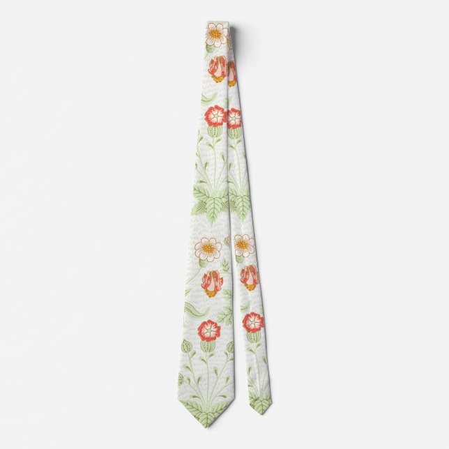 Morris Daisy, Classic Victorian Floral Pattern Tie (Front)