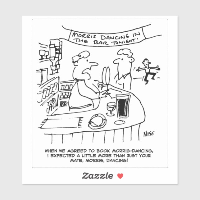 Morris Dancing in Pub Cartoon. (Sheet)