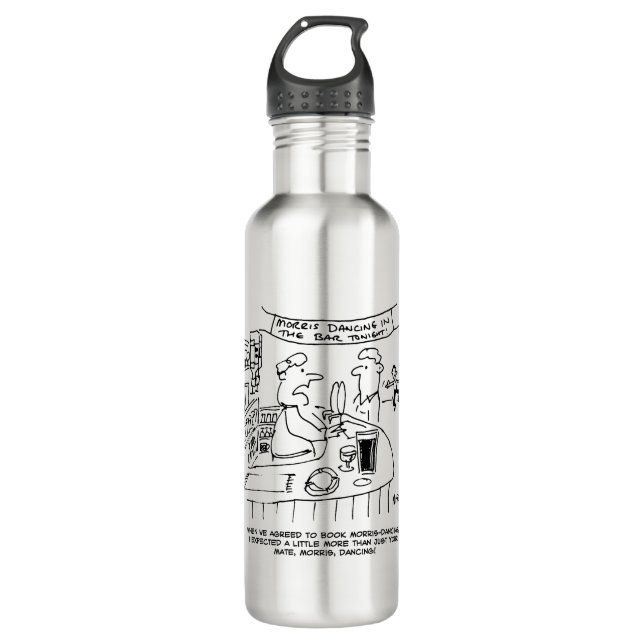 Morris Dancing in Pub. Traditional Morris Dancing 710 Ml Water Bottle (Front)