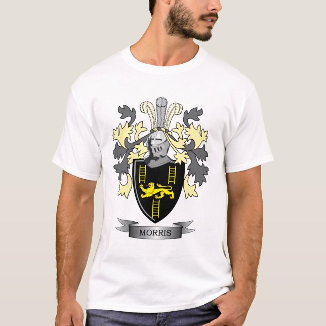 Morris Family Crest Coat of Arms T-Shirt (Front)