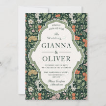 Morris Floral Garden Invitation de mariage