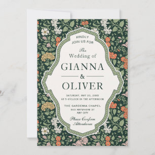 Morris Floral Garden Invitation de mariage