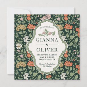 Morris Floral Garden Wedding Enregistrer La Carte 