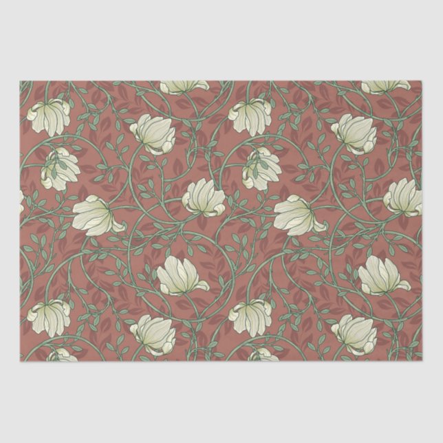 Morris Garden Floral Pattern Tissue Paper (Front)
