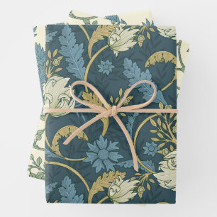 Morris Garden Floral Pattern Wrapping Paper Sheet