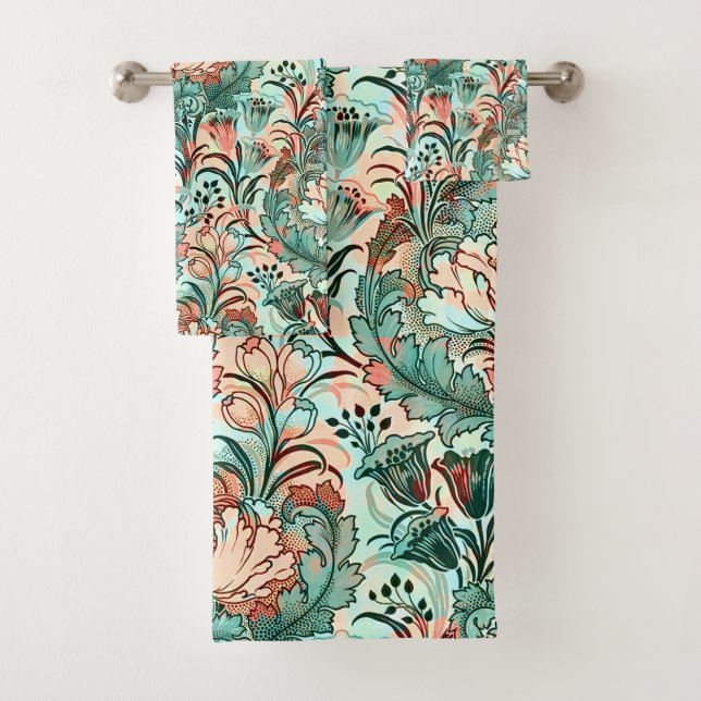 Morris Inspiré Tulipes, Peonies, Acanthus Green (En situation)