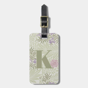 Morris Lavender & Pink Larkspur Pattern Luggage Tag