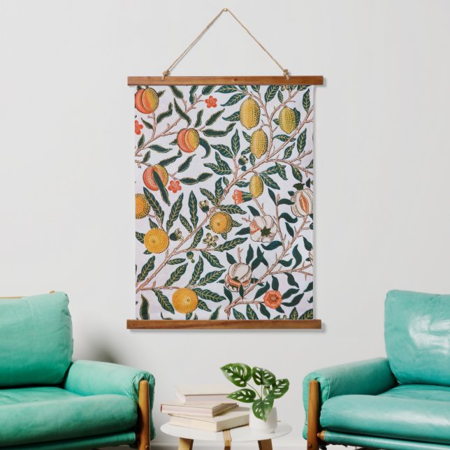 Morris Light Background Antique Pomegrana Pattern Hanging Tapestry (Living Room)