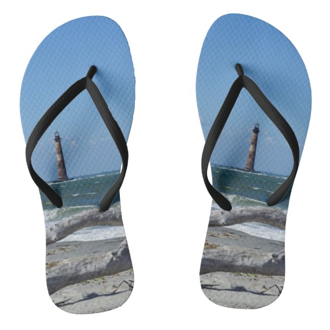 Morris Lighthouse And Tree Remains Flip Flops (Footbed)