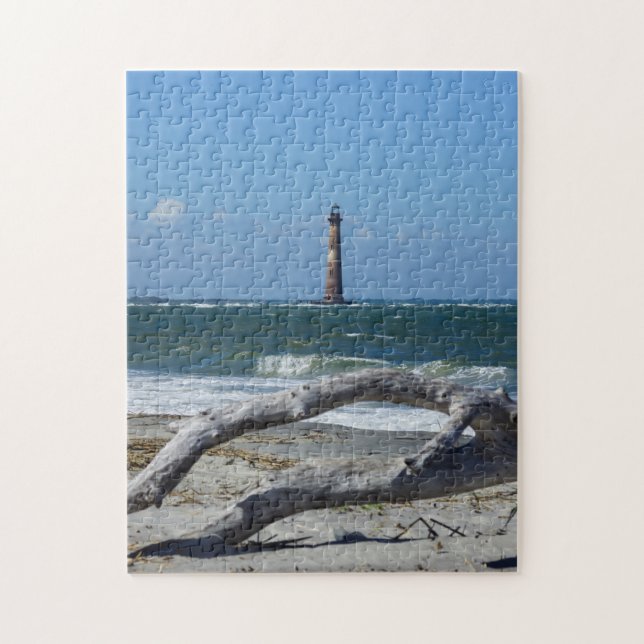 Morris Lighthouse And Tree Remains Jigsaw Puzzle (Vertical)