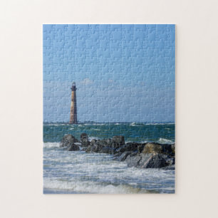 Morris Lighthouse Folly Beach Jigsaw Puzzle