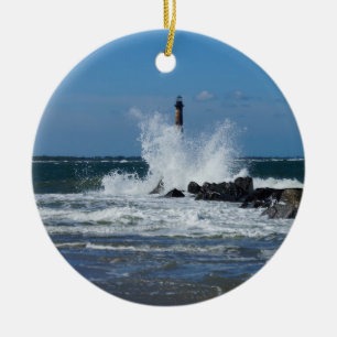 Morris Lighthouse Splash Ceramic Ornament