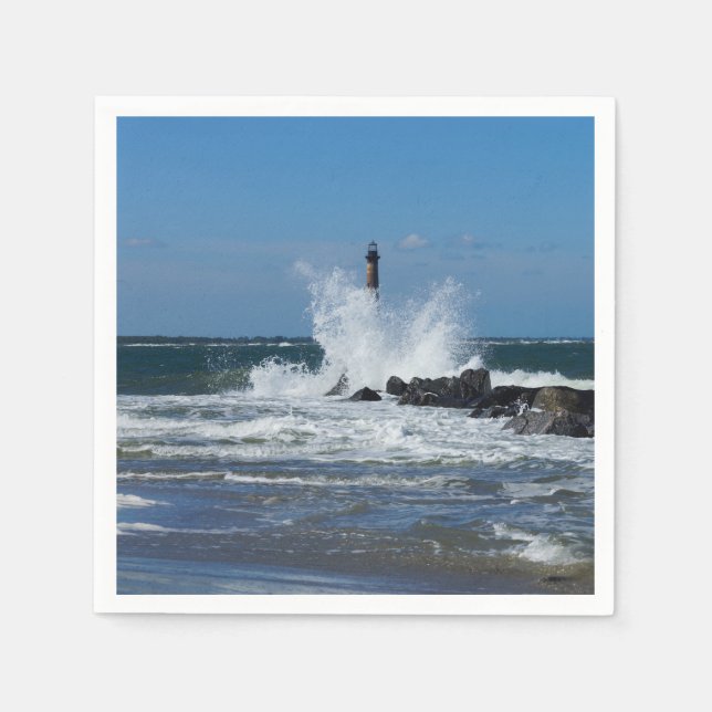 Morris Lighthouse Splash Napkin (Front)
