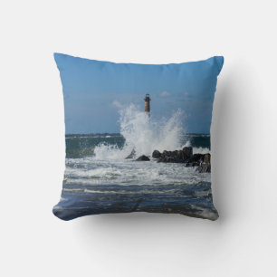 Morris Lighthouse Splash Throw Pillow