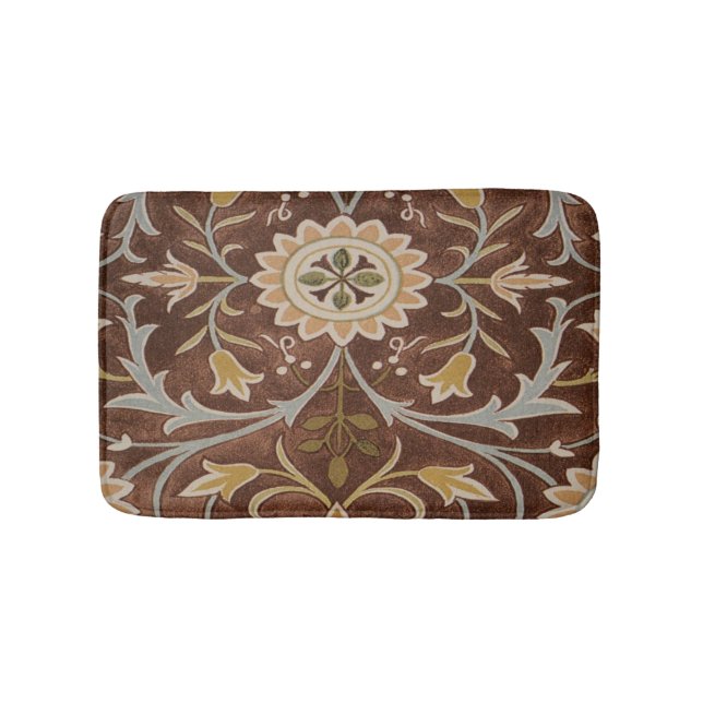 Morris Little Flower Art Nouveau Detail Bath Mat (Front)