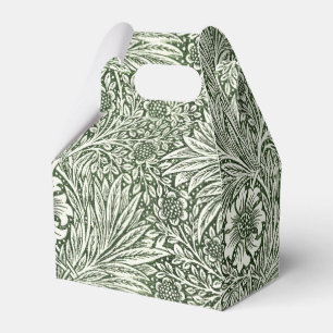 Morris Marigold Vintage 1875 Green Floral Flower Favor Box