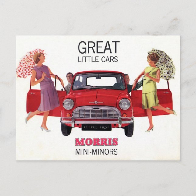 Morris Mini Minor 1963 Postcard (Front)