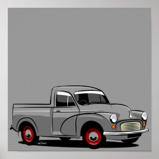 Morris Minor 1000 pickup grey Poster