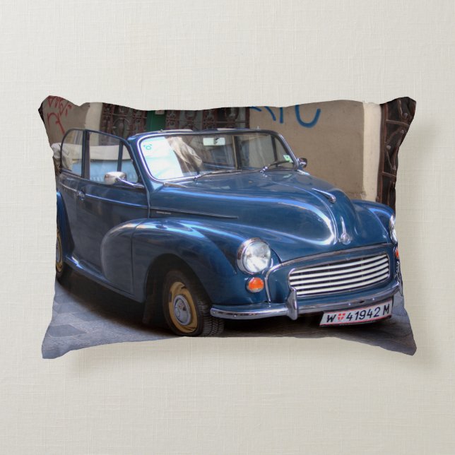 Morris Minor Convertible Tourer Decorative Pillow (Front)