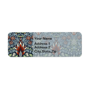 Morris Navy Blue Snakeshead Floral Wallpaper