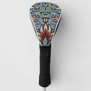 Morris Navy Blue Snakeshead Floral Wallpaper Golf Head Cover