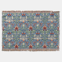 Morris Navy Blue Snakeshead Floral Wallpaper