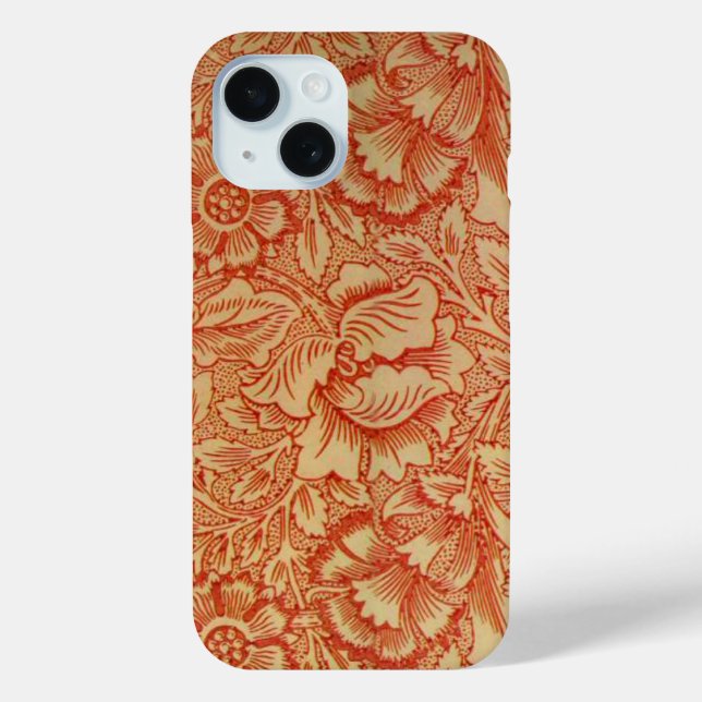 Morris - Pink and Poppy.floral pattern Case-Mate iPhone Case (Back)