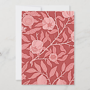 Morris - Pomegranate, red, vintage pattern Card