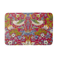 Morris Red Background Strawberry Thief Pattern