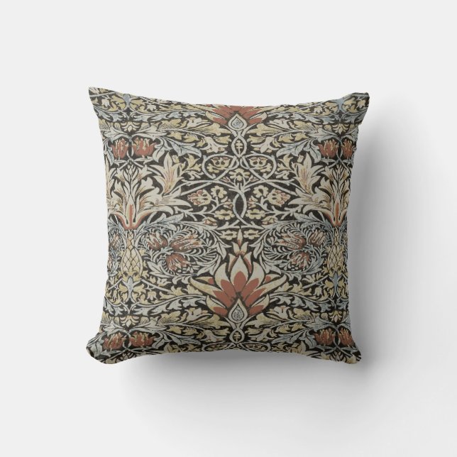 Morris Snakeshead a imprimé le coussin du textile (Recto)
