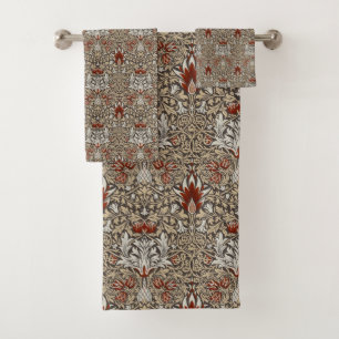 Morris Snakeshead Floral Classic Earth Tones Bath Towel Set