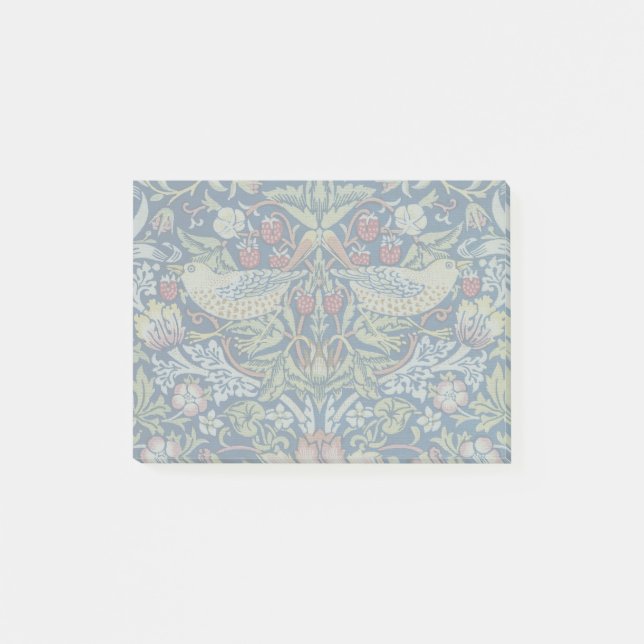 Morris - Strawberry Thief Bird & Floral Pattern Post-it Notes (Front)