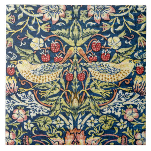 Morris - Strawberry Thief Bird & Floral Pattern Tile