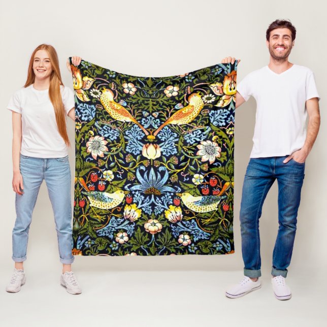 Morris - Strawberry Thief Fleece Blanket (In Situ)