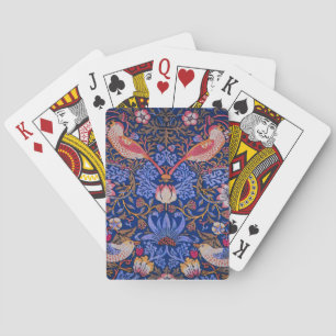 Morris Strawberry Thief Lavender Purple Rose Art Playing Cards