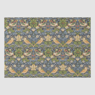 Morris Strawberry Thief Navy Blue Vintage Fine Art Tissue Paper