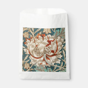 Morris Teal Blue Honeysuckle Floral Wallpaper Favour Bag