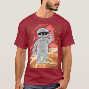 Morris the Mummy on Red T-Shirt