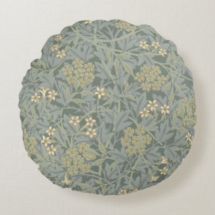 Morris Vine & Jasmine Garden Flower Classic Round Pillow