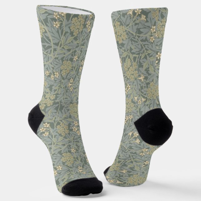 Morris Vine & Jasmine Garden Flower Classic Socks (Angled)